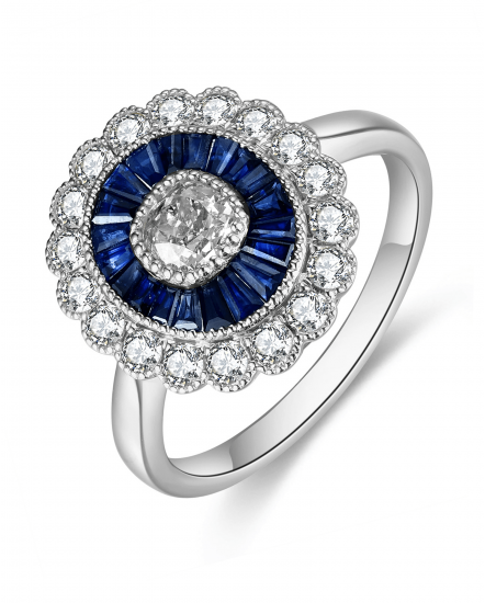 SAPPHIRE DIAMOND RING (TR4993)